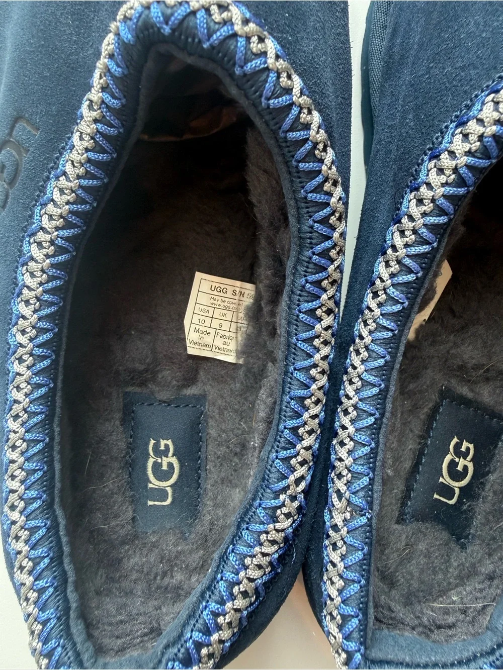 UGG | men’s Tasman II navy slippers slide on sz 10